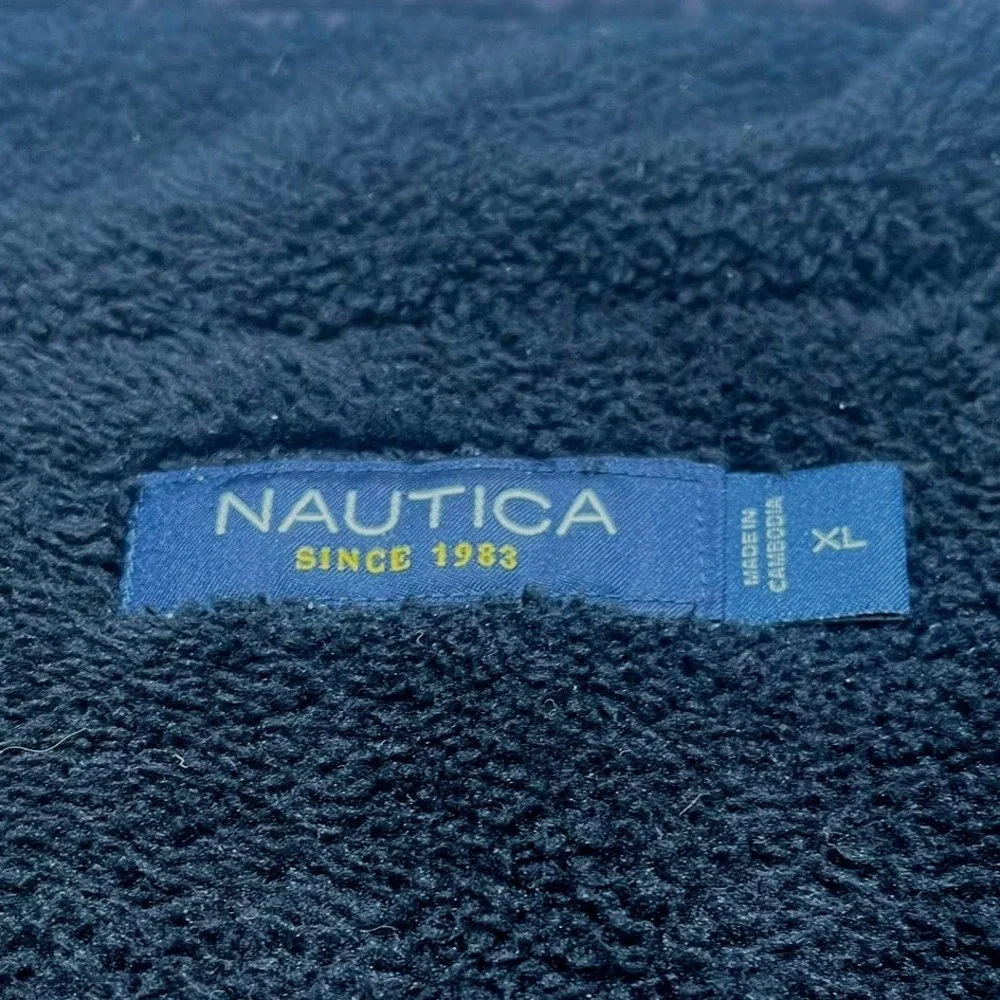 Nautica Puffer Jacket Mens XL Brown Sherpa Lined Quilted Full Zip Winter Coat